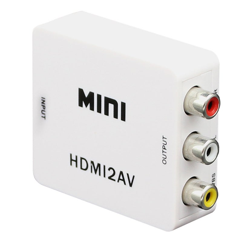 HDSUNWSTD Mini Composite 1080P HDMI to RCA Audio Video AV CVBS Adapter Support HD for HD HDMI2AV Converter Box for TV PC VCR DVD PAL - Image 1